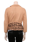 Valentino Leather Ruffle Jacket