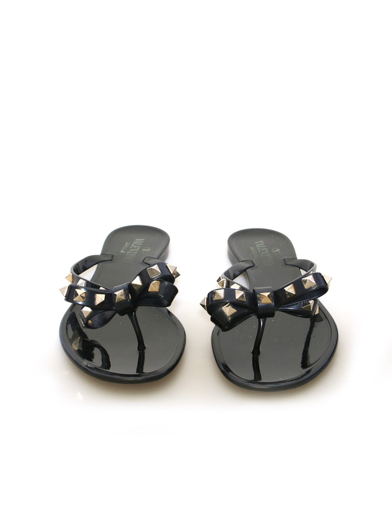 Valentino Rockstud Jelly Thong Sandals
