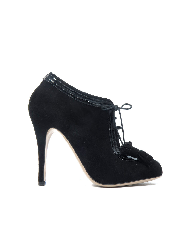 Valentino Suede Tassel Booties