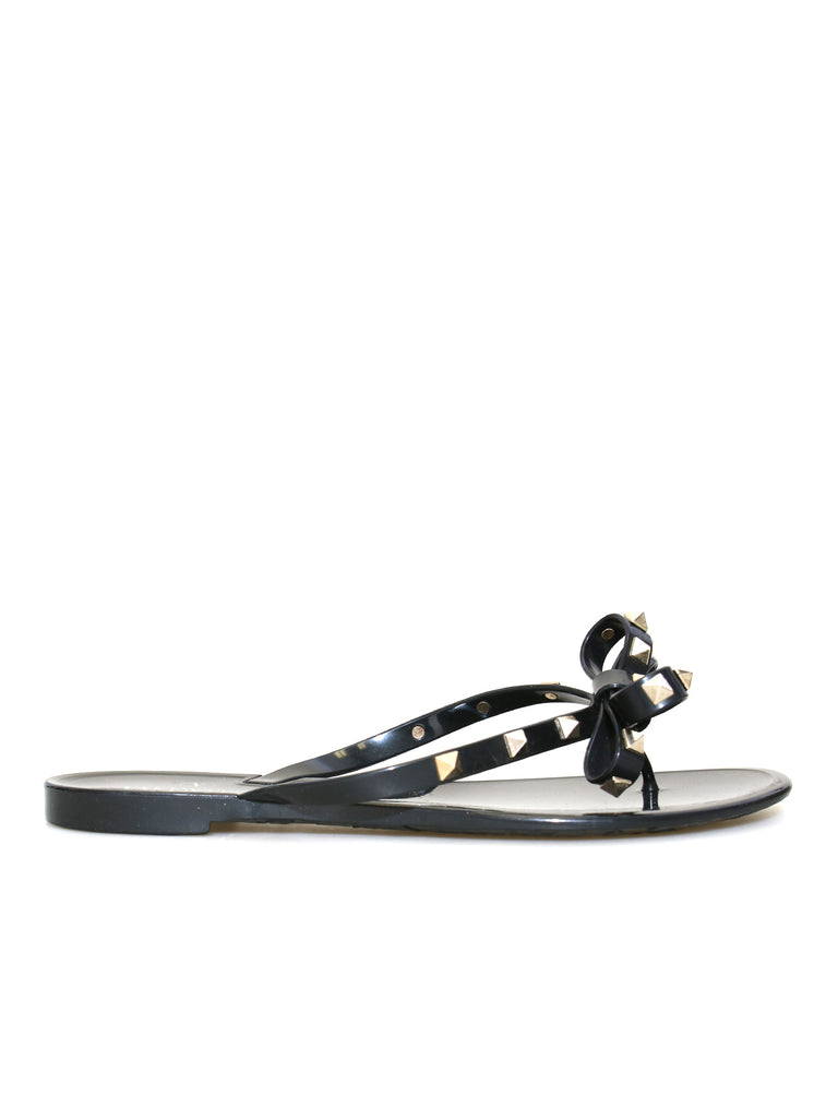Valentino Rockstud Jelly Thong Sandals