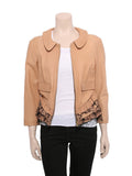 Valentino Leather Ruffle Jacket