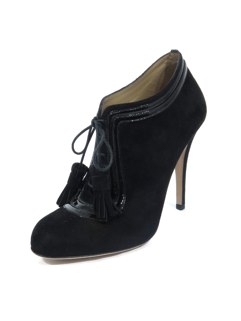 Valentino Suede Tassel Booties