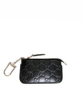 Leather GG Coin Holder Keychain