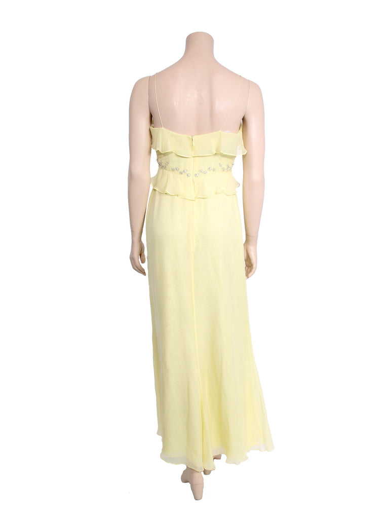 Vera Wang Embellished Silk Gown