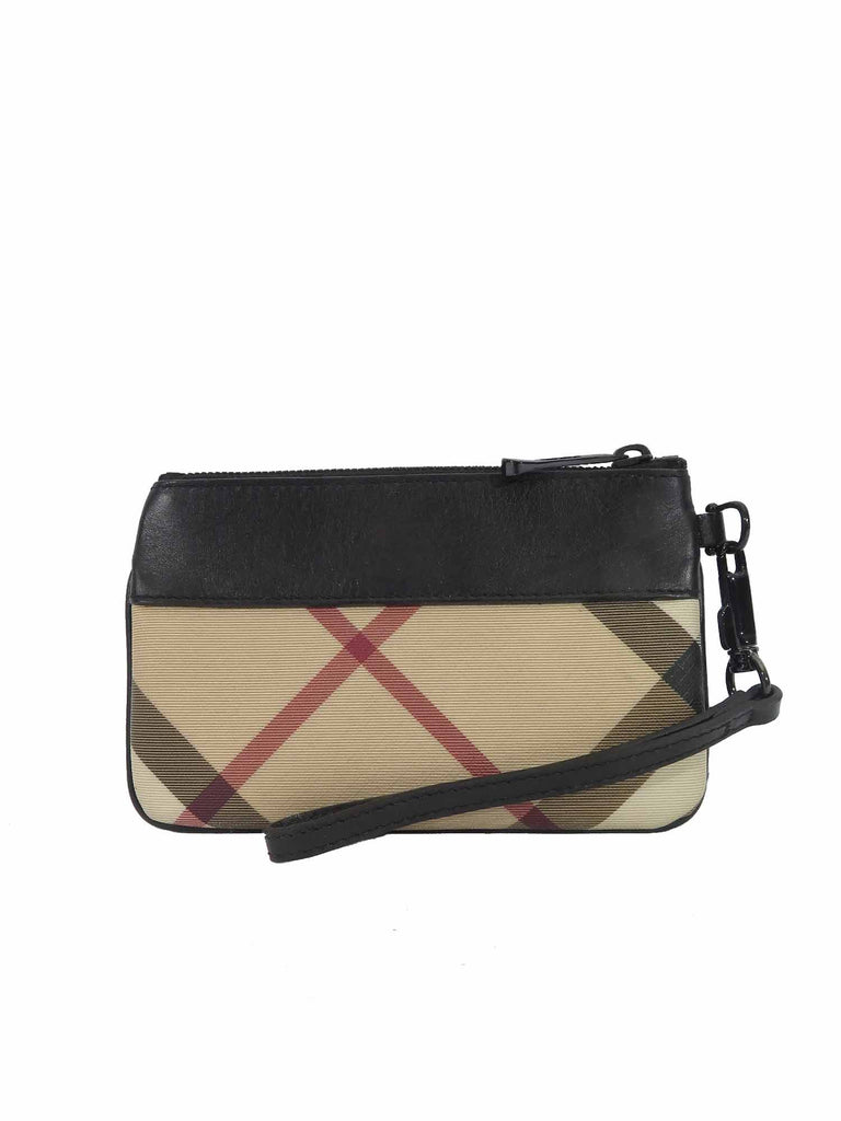 Burberry House Check Studded Wristlet