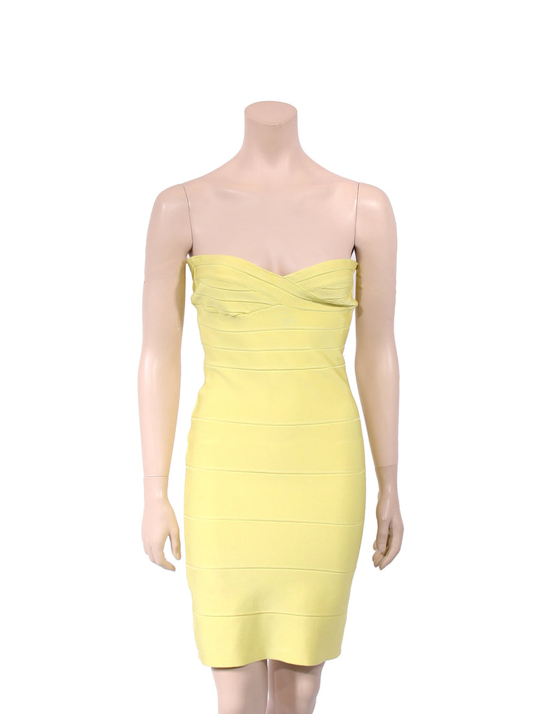 Herve Leger Strapless Bandage Dress