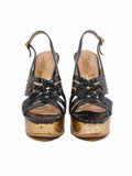 Yves Saint Laurent Idole Platform Wedge Sandals