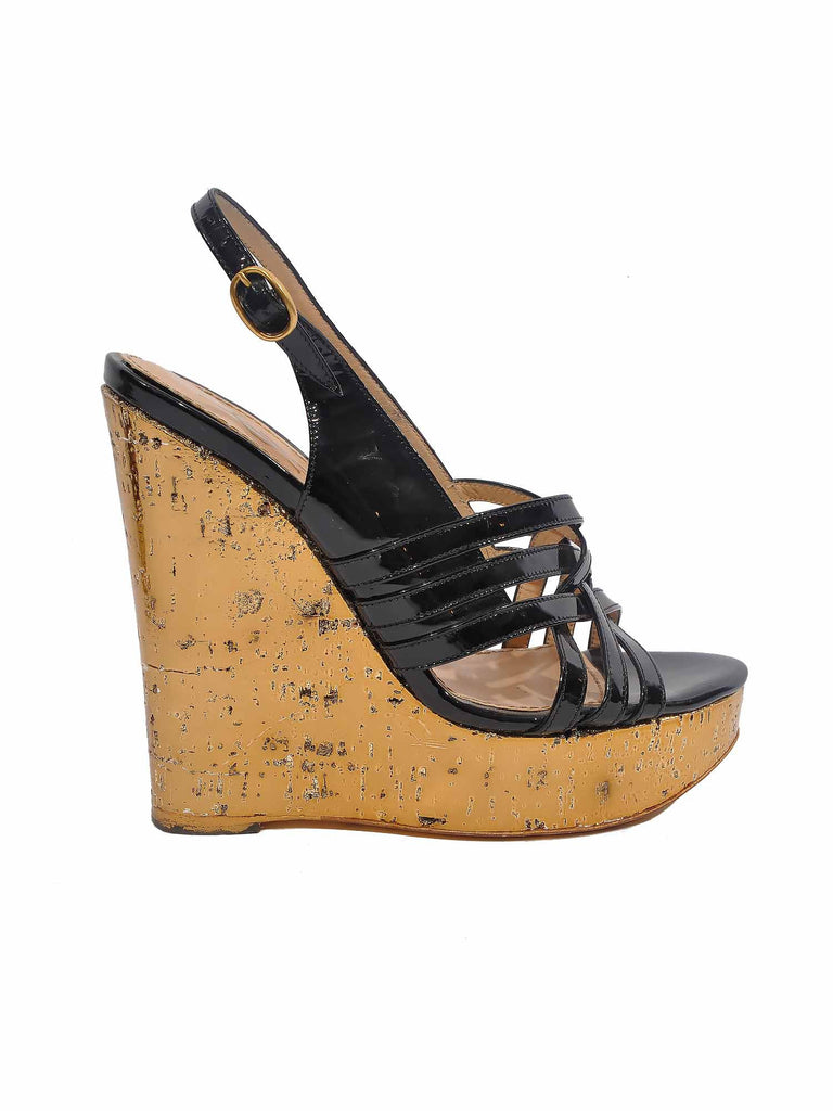 Yves Saint Laurent Idole Platform Wedge Sandals