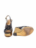 Yves Saint Laurent Idole Platform Wedge Sandals