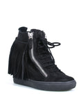 Giuseppe Zanotti Suede Fringe Wedge Sneakers