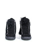 Giuseppe Zanotti Suede Fringe Wedge Sneakers