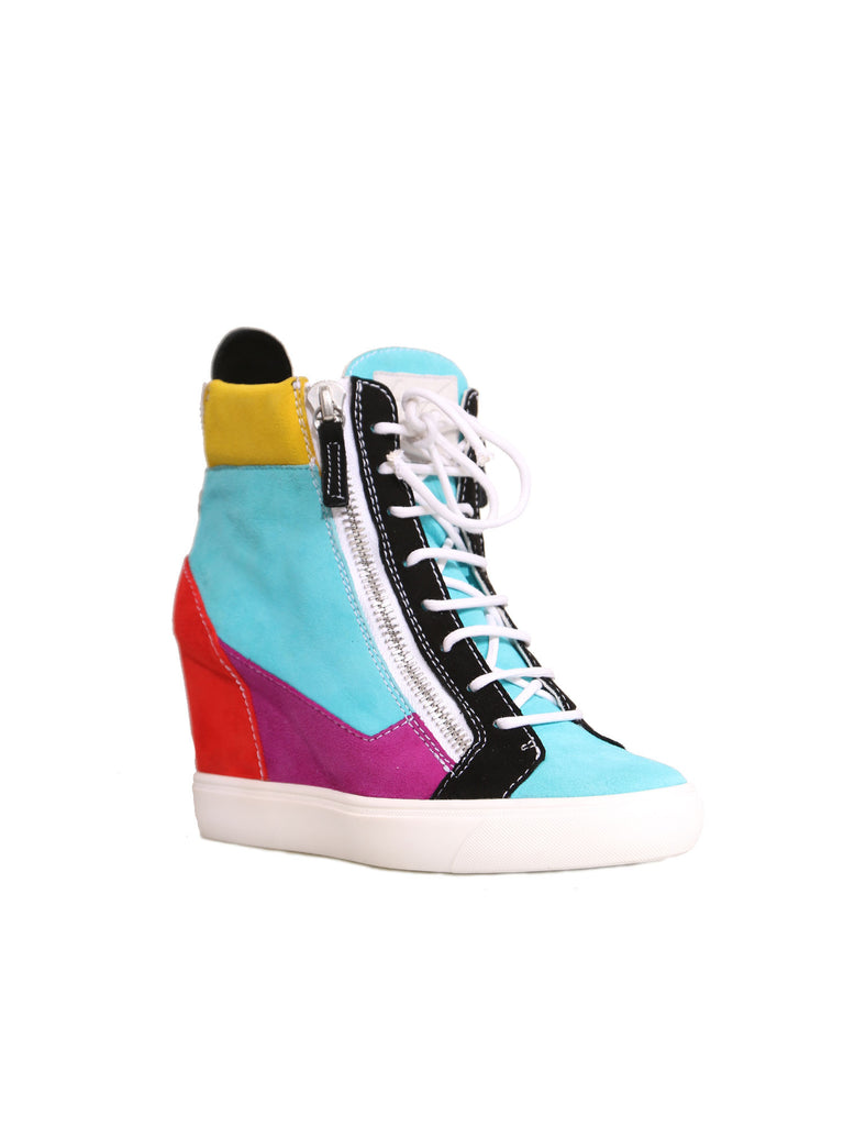 Giuseppe Zanotti Lorenz Suede Wedge Sneakers