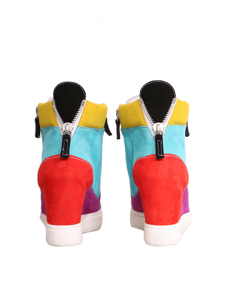 Giuseppe Zanotti Lorenz Suede Wedge Sneakers