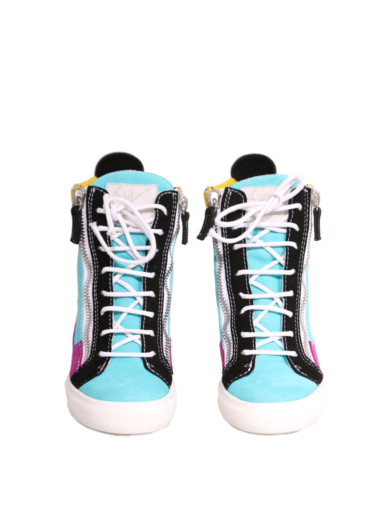 Giuseppe Zanotti Lorenz Suede Wedge Sneakers