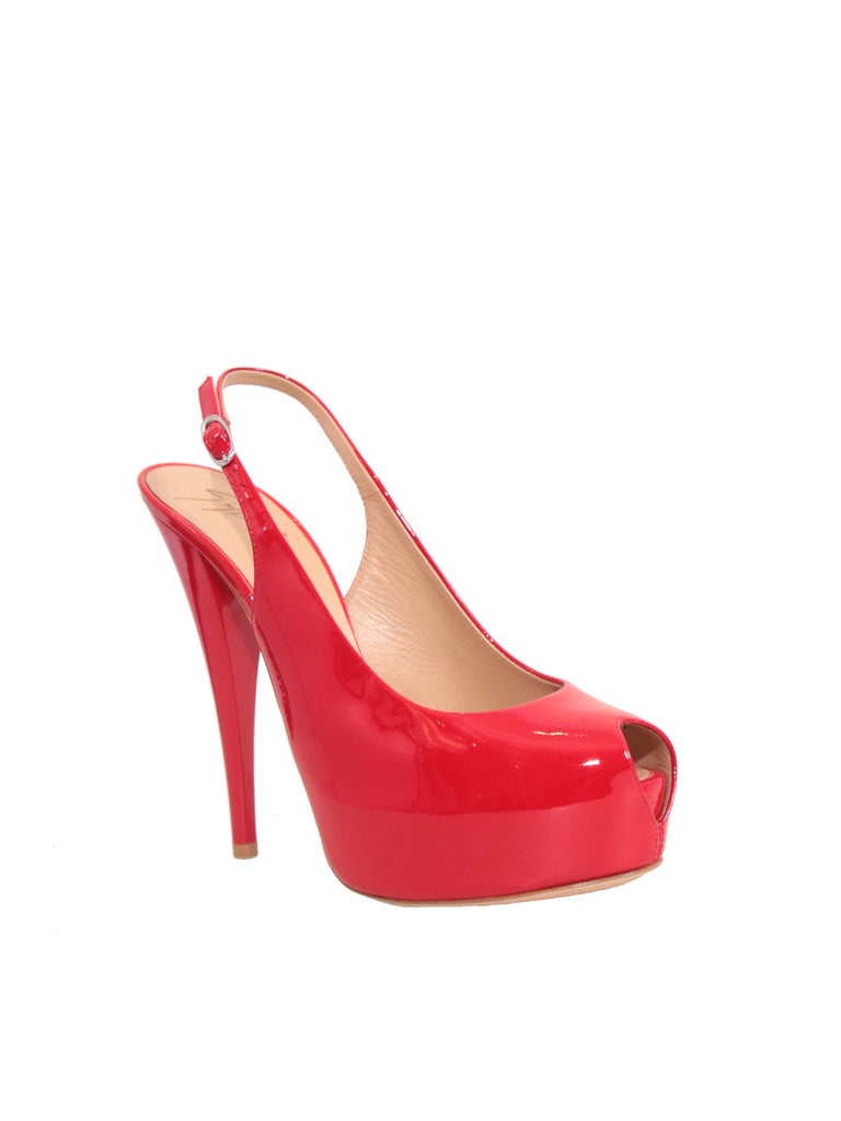 Giuseppe Zanotti Patent Peep-Toe Sandals