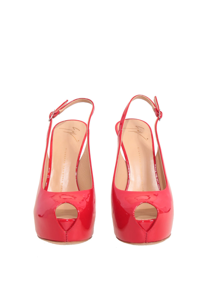 Giuseppe Zanotti Patent Peep-Toe Sandals