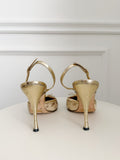 Snake Embossed Slingback Pumps