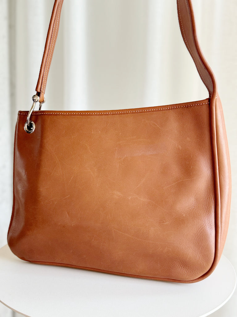 Vintage Asymmetrical Leather Shoulder Bag