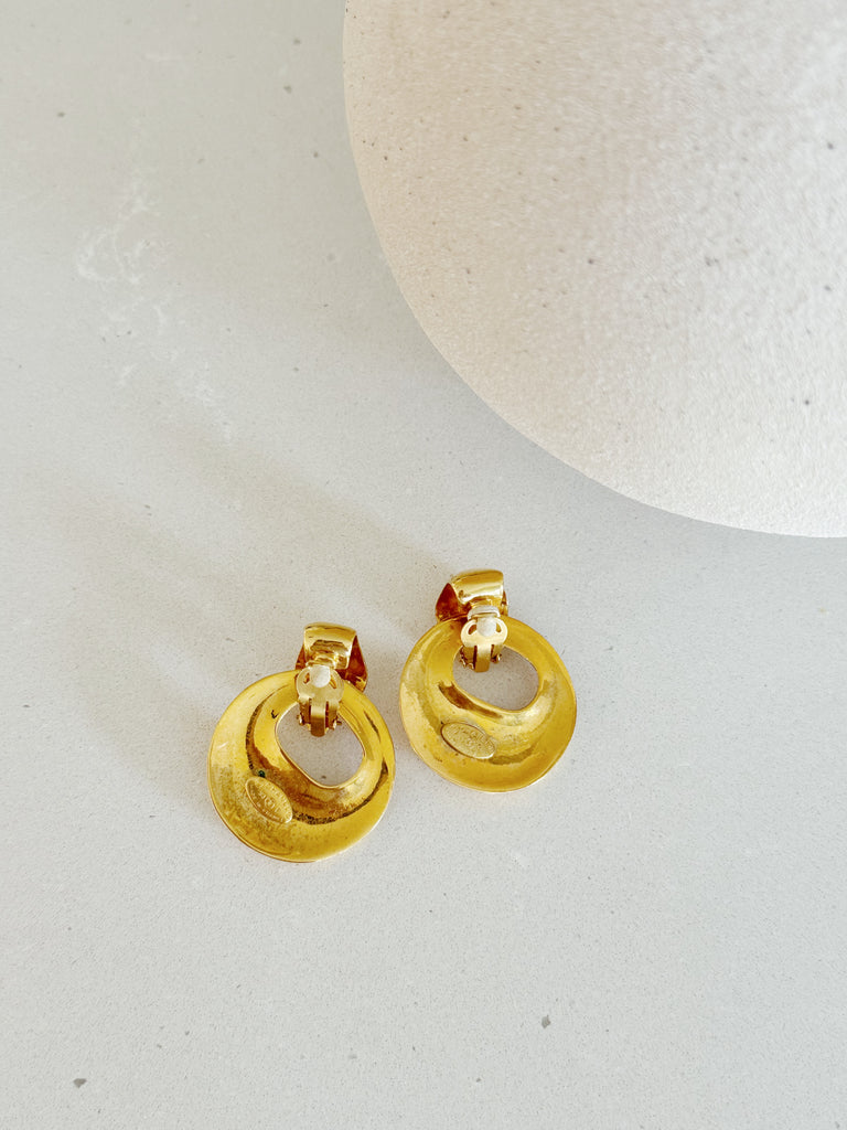 Vintage CC Clip-On Earrings