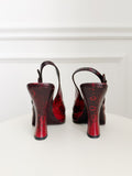 Snake Embossed Leather Sandals
