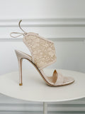 Suede and Lace Sandals