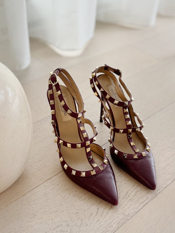 Leather Rockstud Pumps