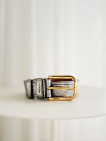 Metallic Leather Belt