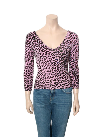 Leopard Print Knit Top