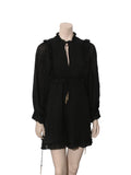 Silk Long Sleeve Romper