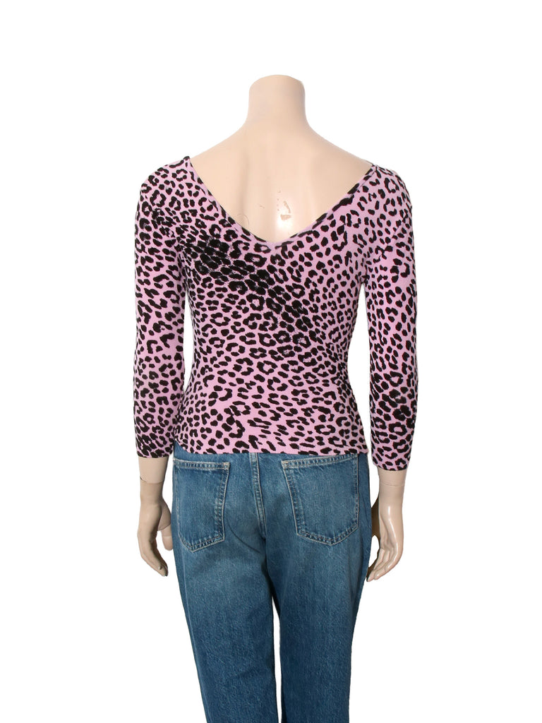 Leopard Print Knit Top