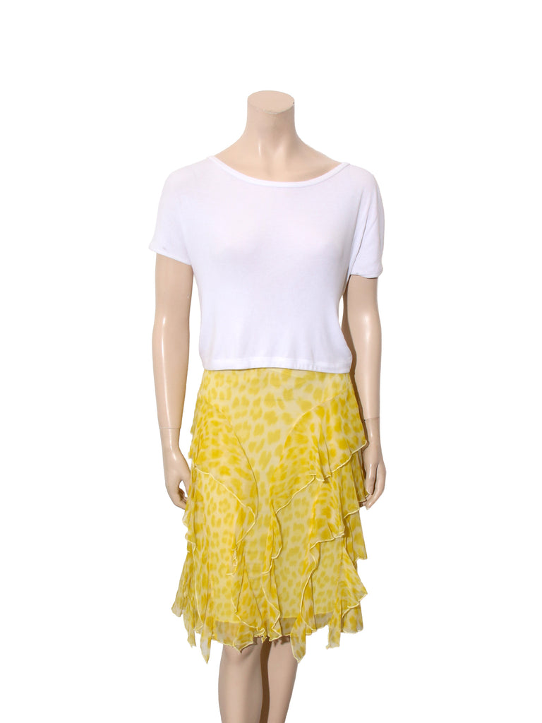 Vintage Silk Leopard Print Skirt