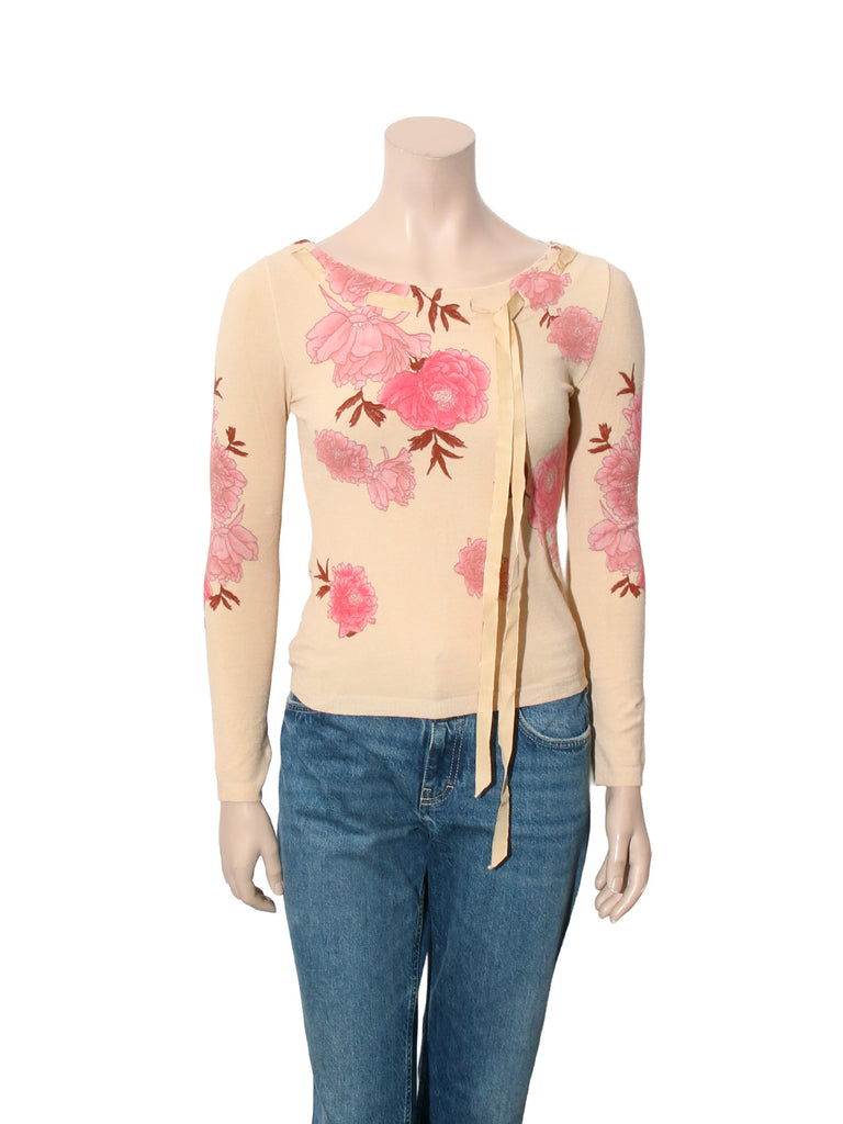 Floral Print Sweater