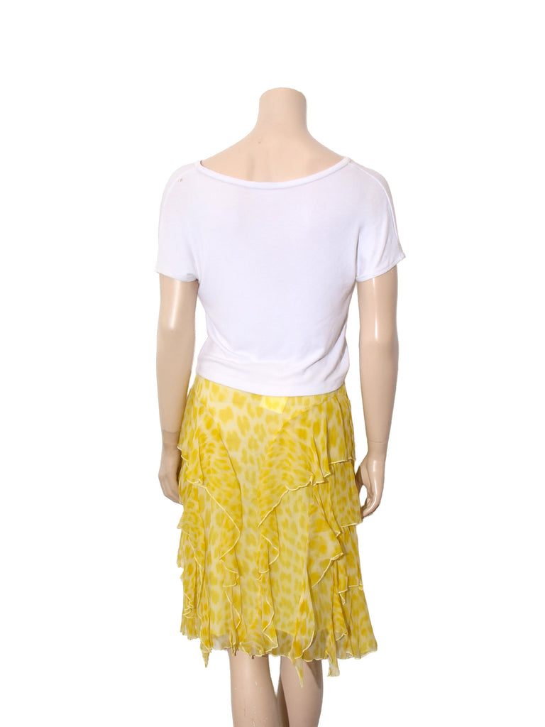 Vintage Silk Leopard Print Skirt