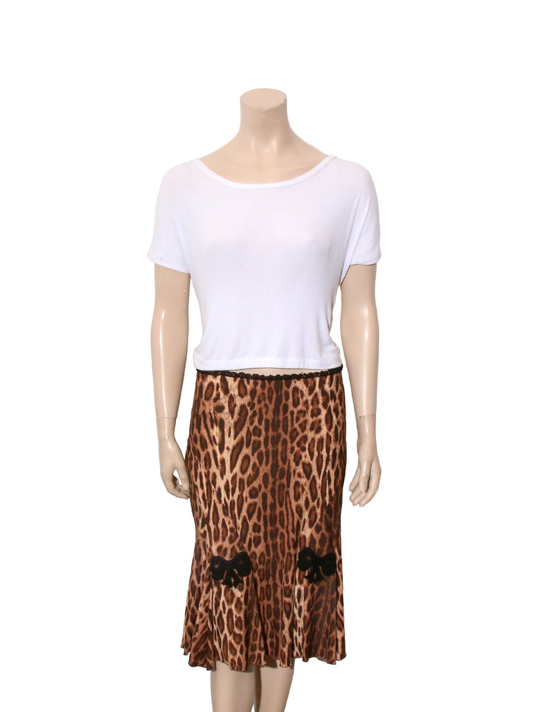 Vintage Leopard Print Skirt