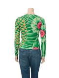 Vintage Knit Printed Top