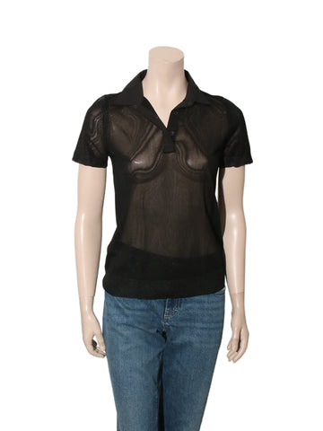 Sheer Polo Top