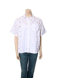 Cut Out Polka Dot Shirt