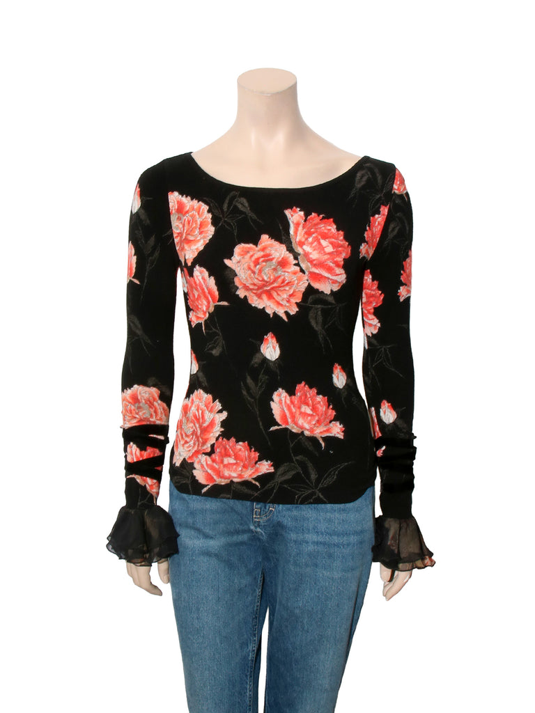 Floral Knit Sweater