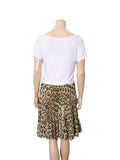 Vintage Silk Leopard Print Skirt