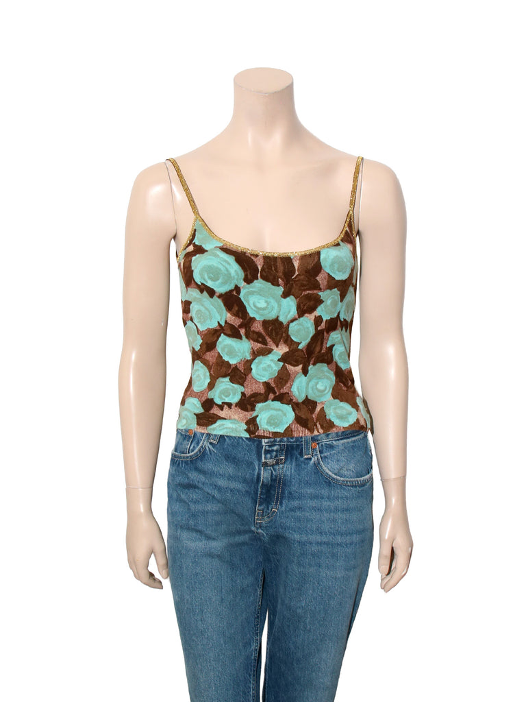 Knit Floral Tank Top