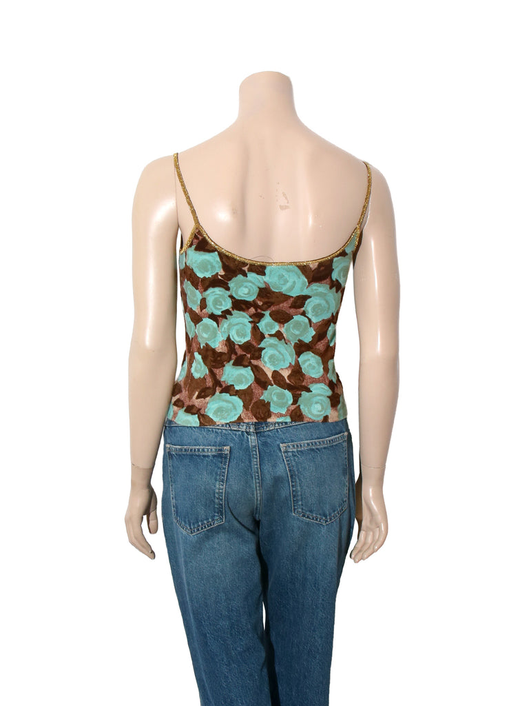 Knit Floral Tank Top