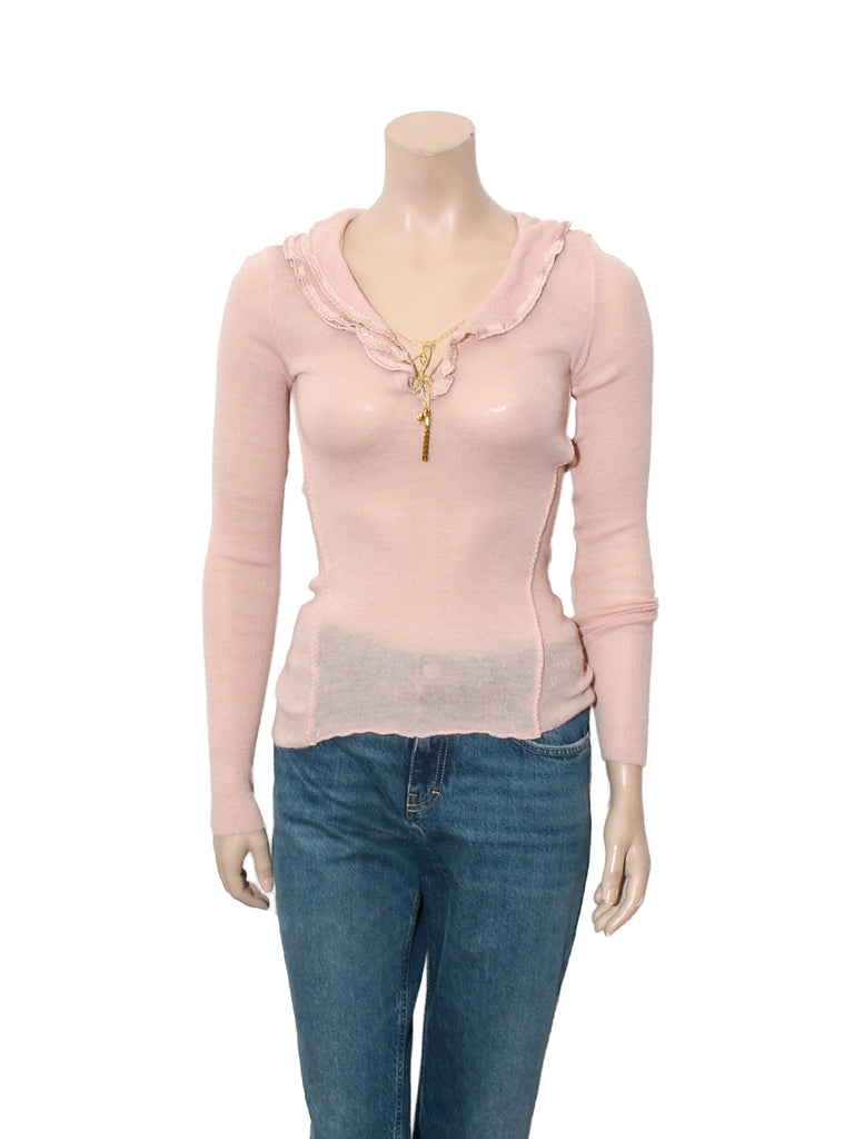 Vintage Ruffle Detail Sweater