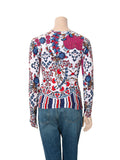 Chain Detail Printed Sweater Set