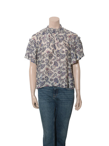 Printed Silk Top