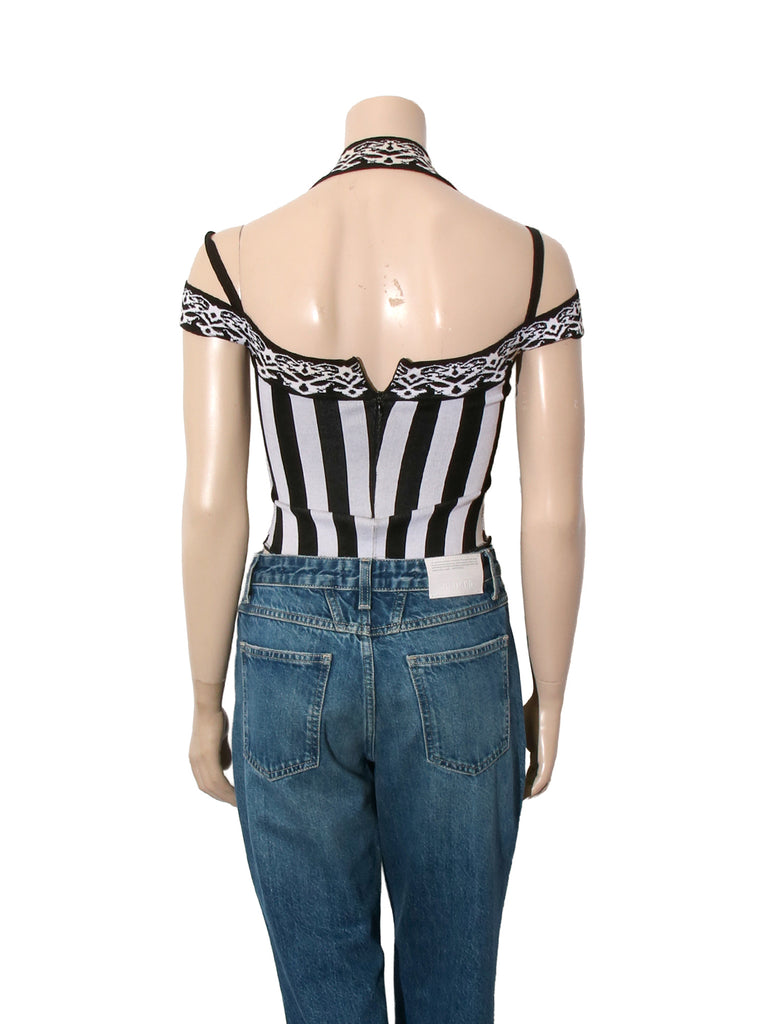 Striped Bodycon Body Suit