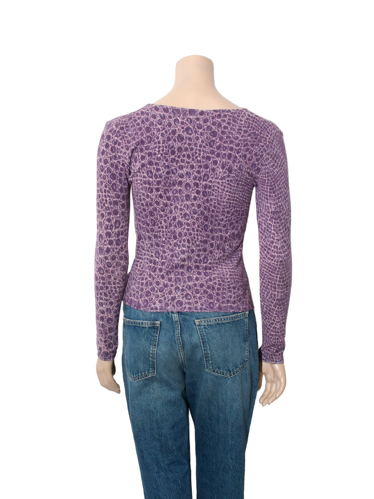 Croc Print Cardigan