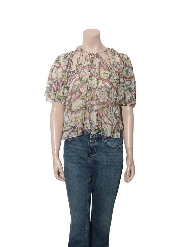Printed Silk Top
