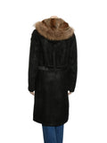 Leather and Fur Long Coat