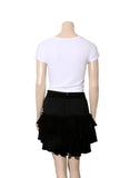Velvet Ruffle Skirt
