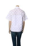 Cut Out Polka Dot Shirt